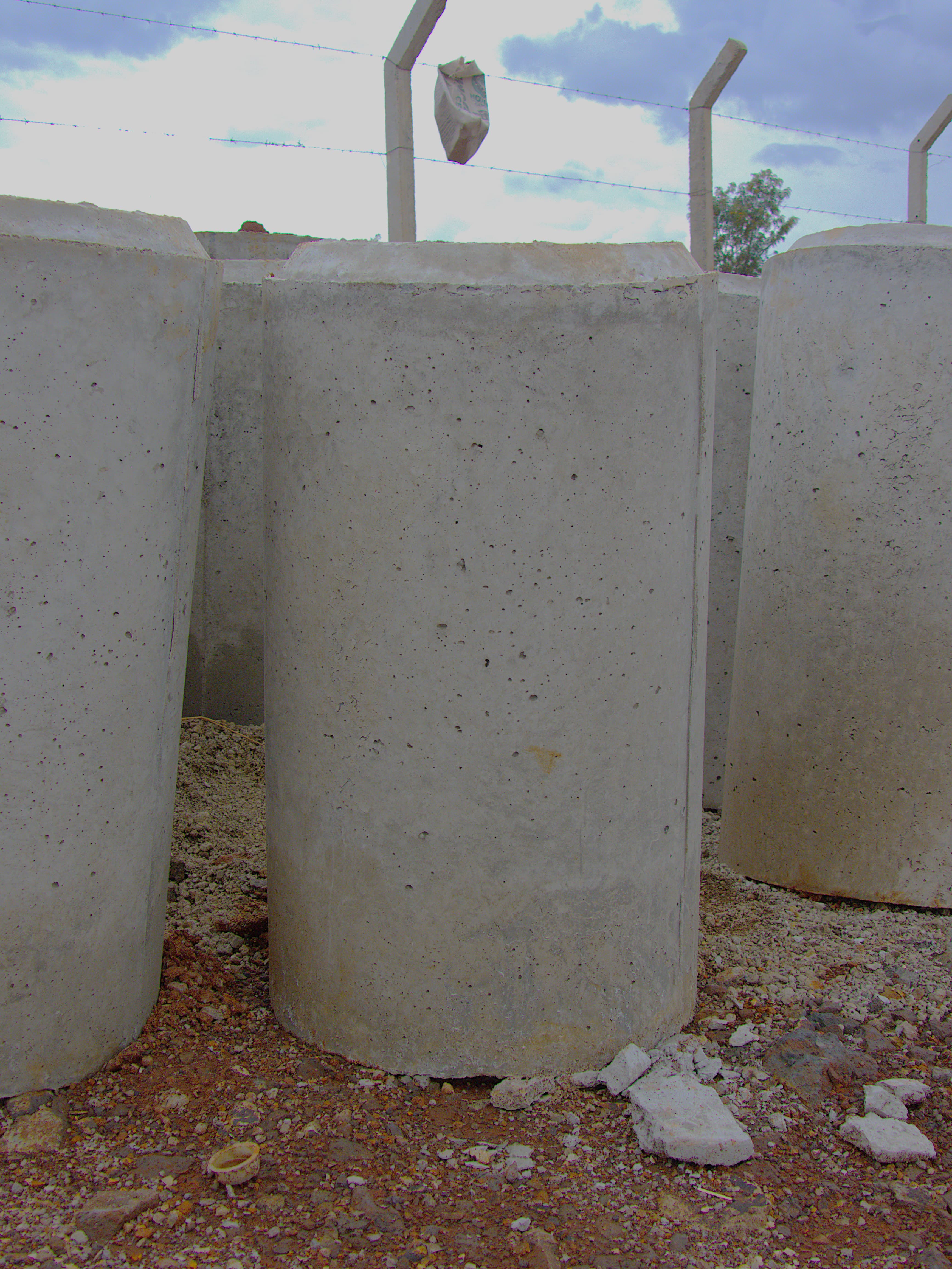 Concrete culverts stacked and ready for supply